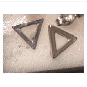 △ Silver Triangle Earrings △